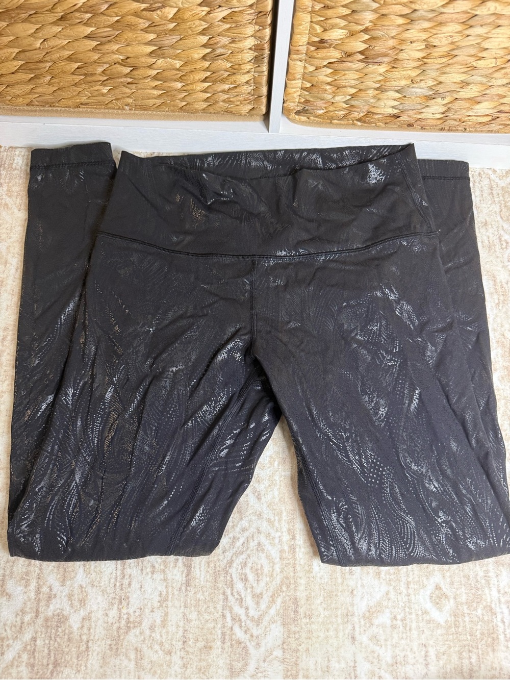 lululemon athletica Black Shimmer High-Rise Leggings